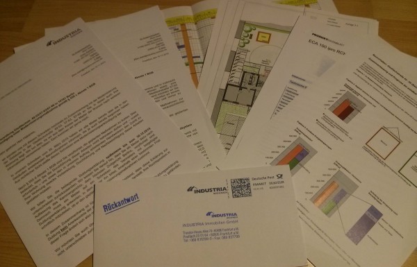 Modernisierungsankündigung mit Rückumschlag